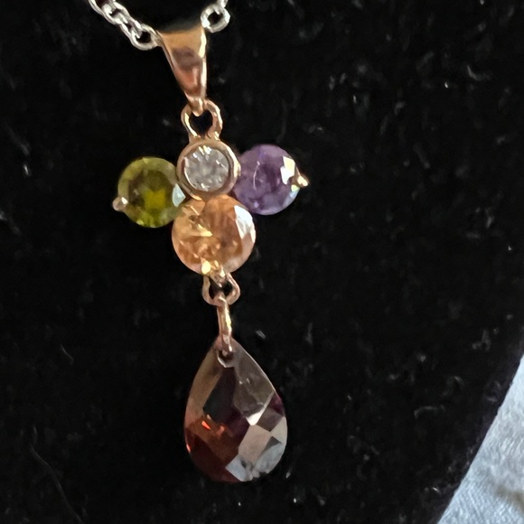 Gemstones Pendant in Rose Gold - Picture 9 of 9